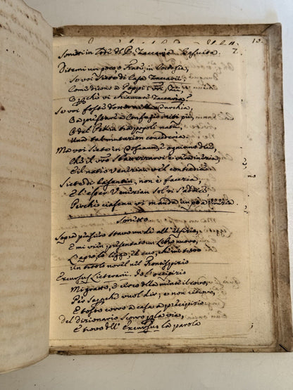 Italian Manuscript Book of Giuseppe Pozzi c1750-75