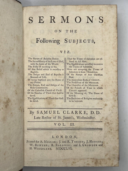 Sermons by Samuel Clarke 1756