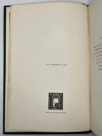 Winnie the Pooh by A. A. Milne 1926 First Edition First Impression with Original Dust Jacket