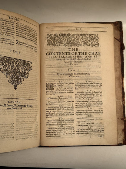 Walter Raleigh's History of the World 1614 (ie 1628) Fourth Edition