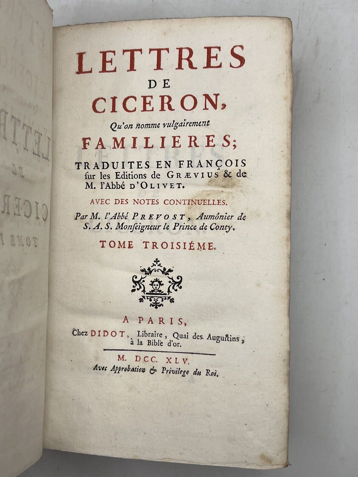 Cicero's Letters 1745