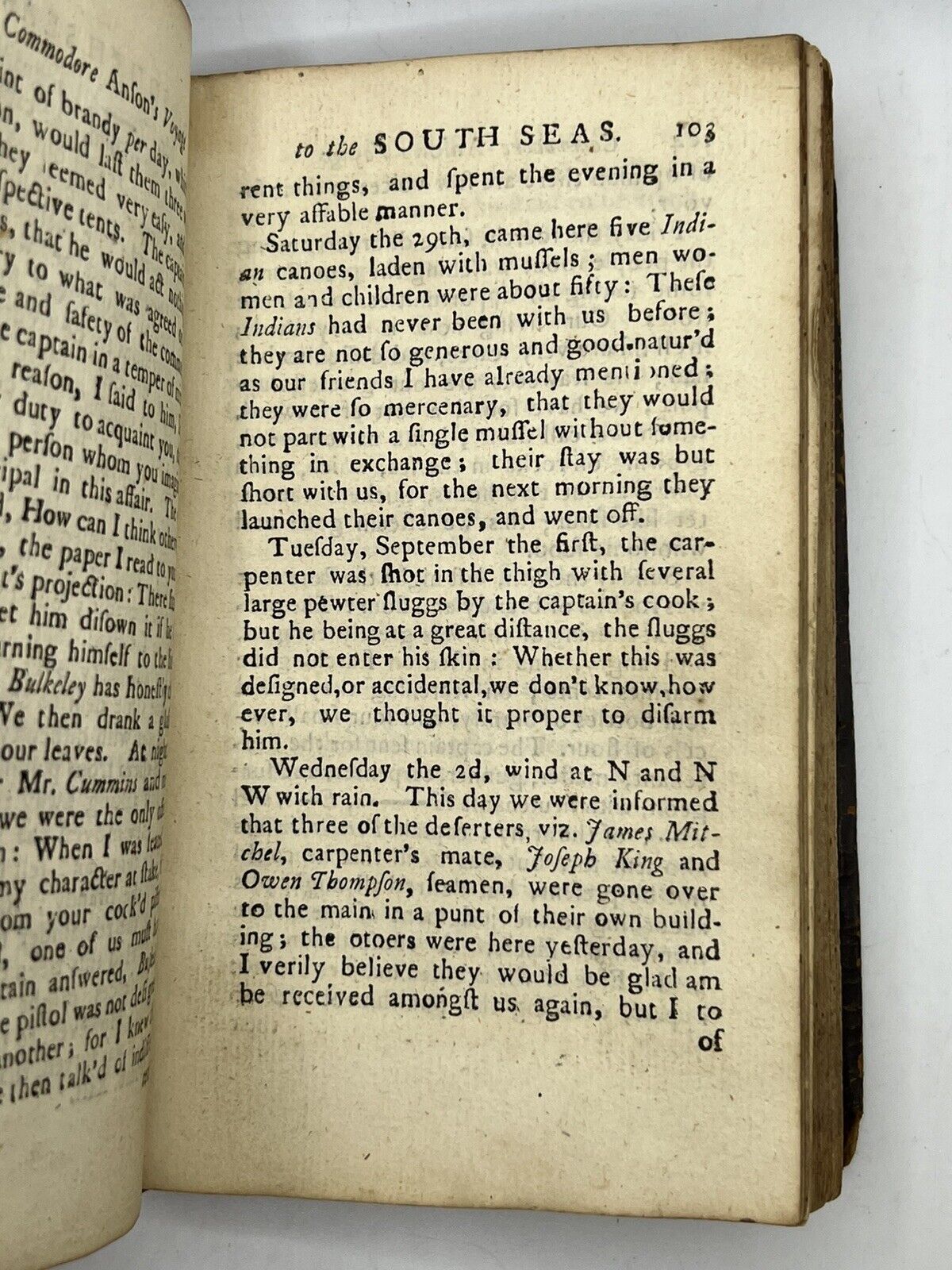 A Voyage to the South-Seas by Commodore Anson 1744 Pirated First Edition