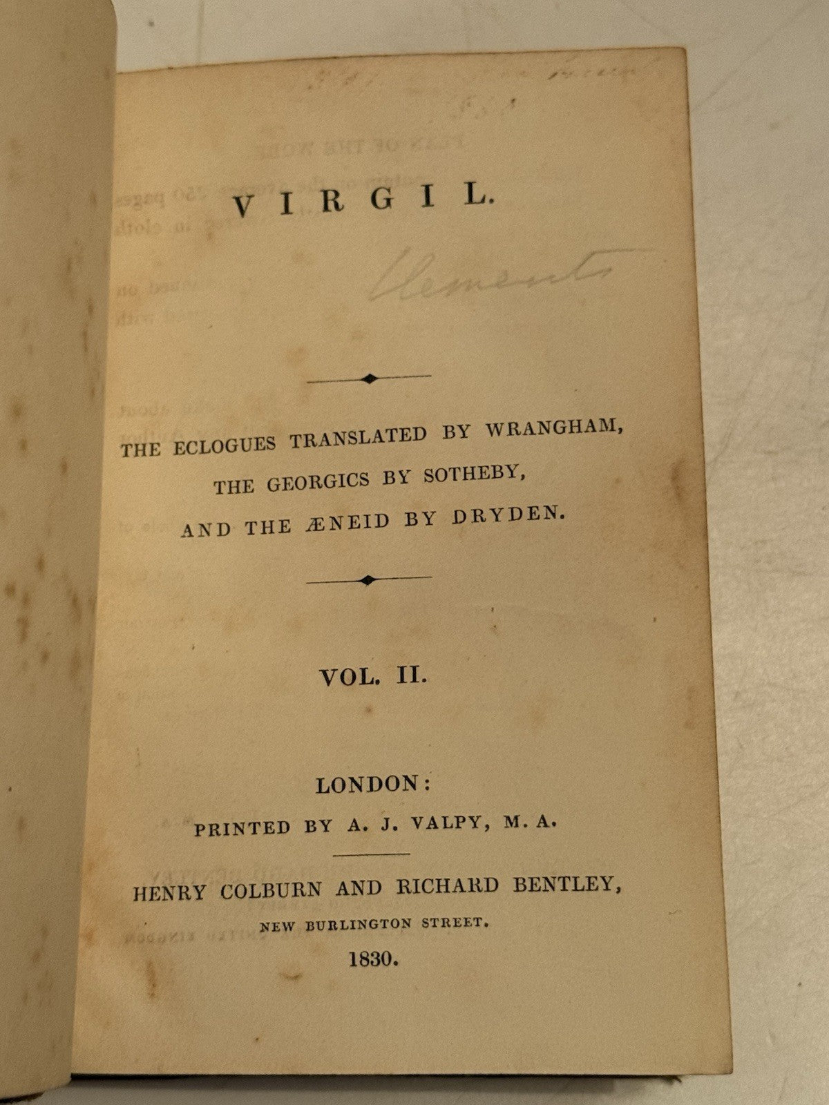 The Works of Virgil 1830