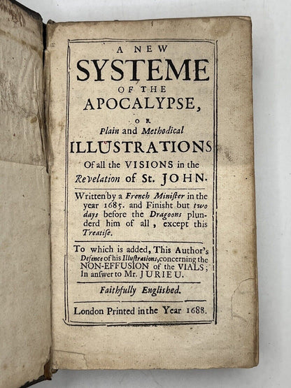 A New Systeme of the Apocalypse 1688 First Edition, Rare