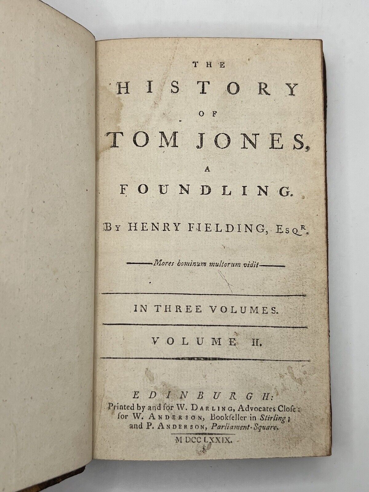 The History of Tom Jones by Henry Fielding 1780