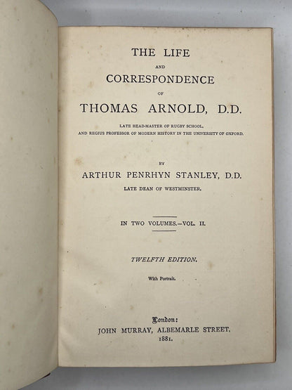 The Life of Thomas Arnold by Arthur Stanley 1881