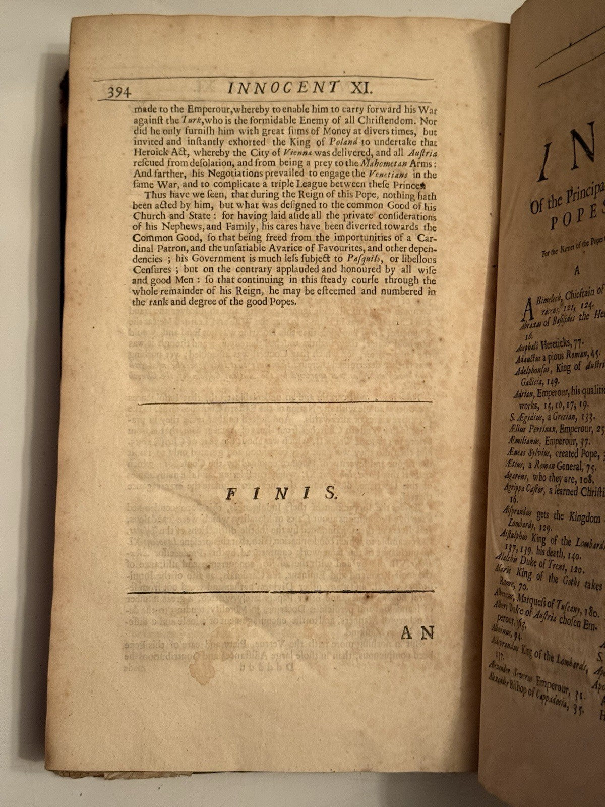 Platina's Lives of the Popes 1688 Second English Edition
