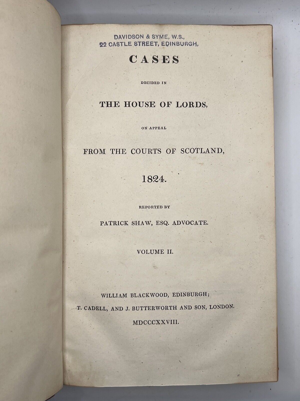 Shaw's Appeal Cases in Scottish Courts 1821-24