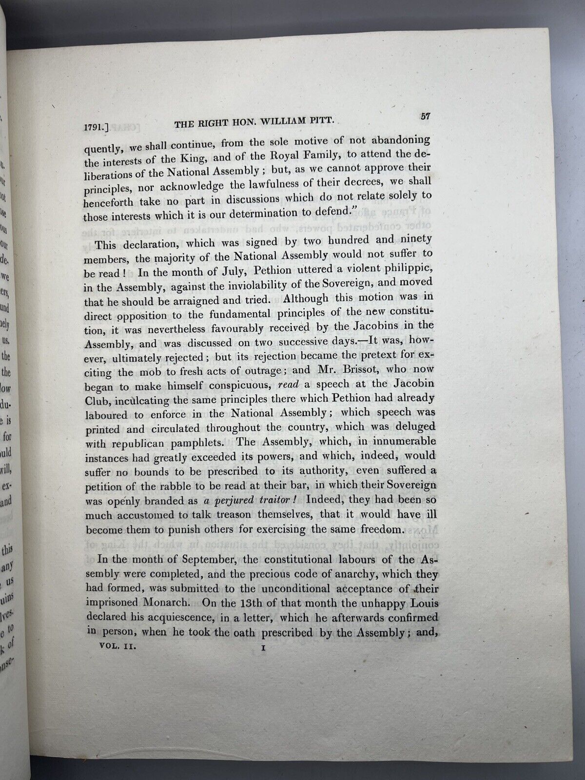 A History of The Political Life of William Pitt by John Gifford 1809