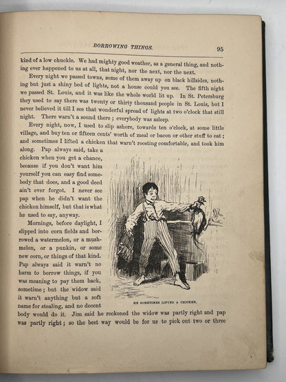 Huckleberry Finn by Mark Twain 1885 First American Edition in Original Cloth