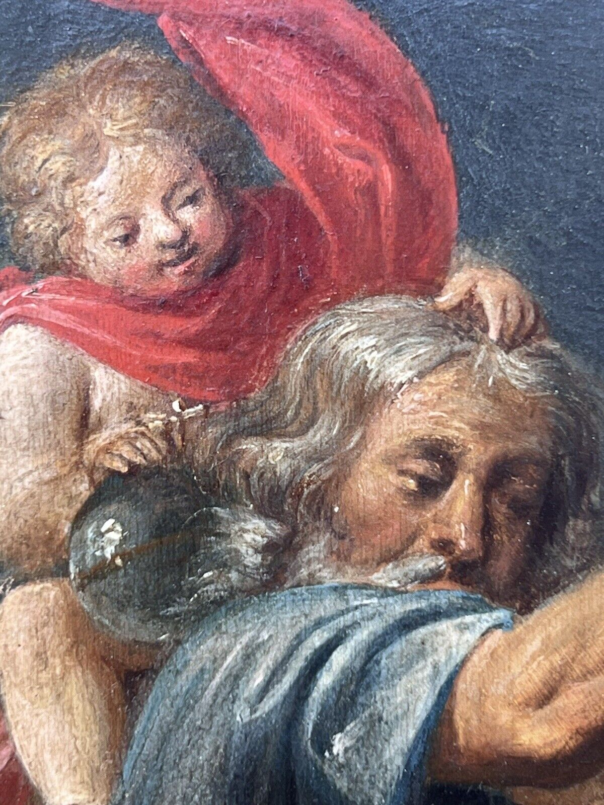 Saint Christopher with Christ 17th/18th Century Old Master Painting