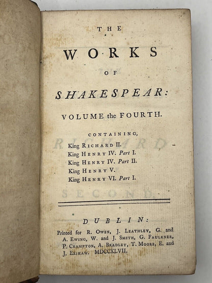 The Works of William Shakespeare 1747: The Warburton & Alexander Pope Edition