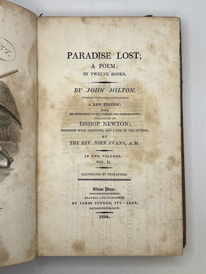 Paradise Lost by John Milton 1804 Fore-Edge Paintings