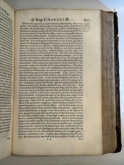 Burnet's History of His Own Time 1724 First Edition
