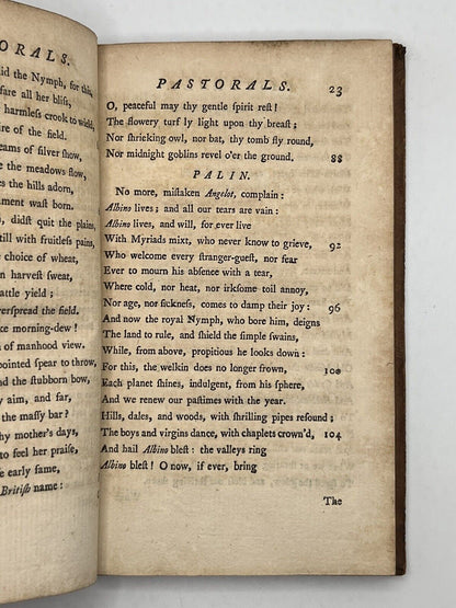 Pastorals, Epistles, Odes of Pindar, Anacreon, and Sappho by Ambrose Philips 1748