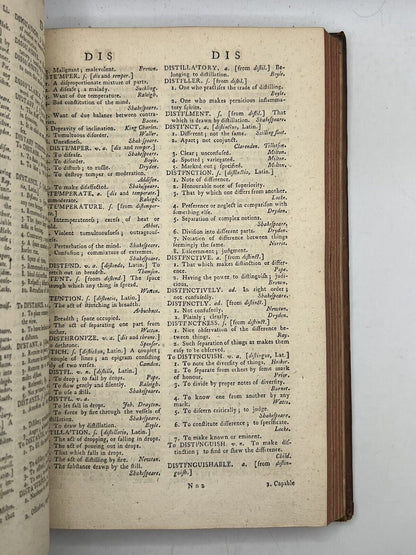 Samuel Johnson's Dictionary 1767 Third Edition