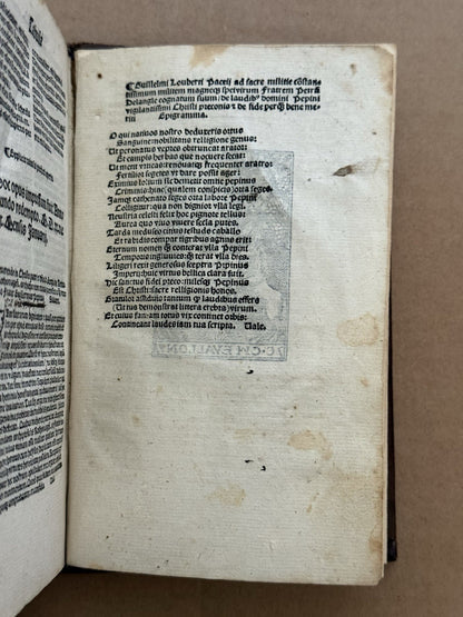 Guillaume Pepin Opusculum 1520; Lothmar Schmid's Copy