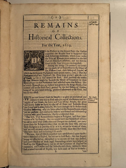 Rushworth History of England 1659-80 First Edition
