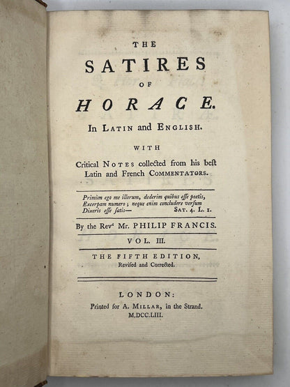 The Works of Horace 1753: The Philip Francis Translation