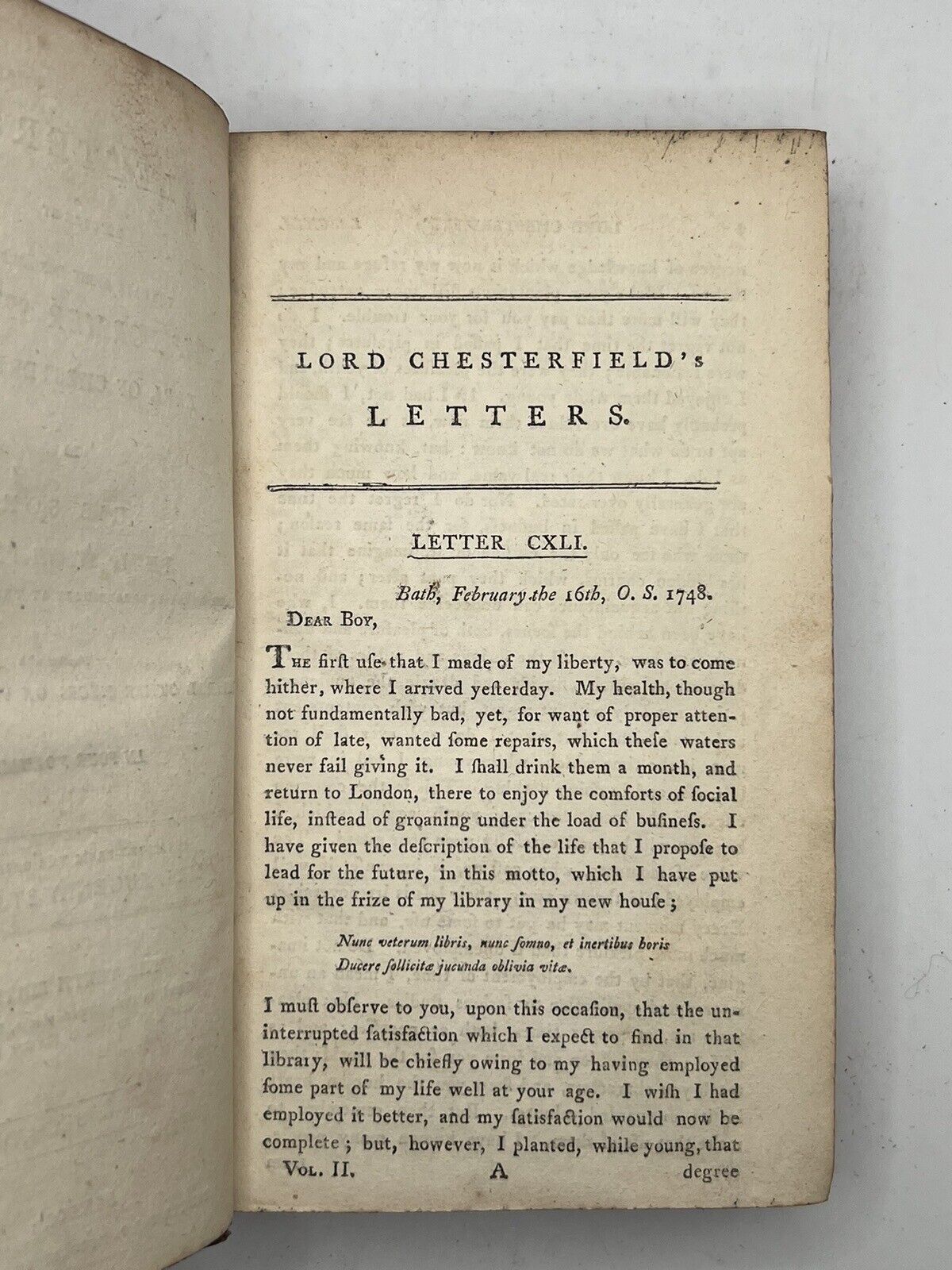 Letters Written by Philip Dormer Stanhope, Earl of Chesterfield 1792