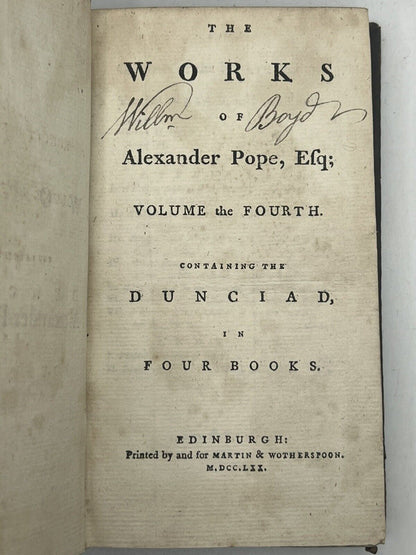 The Works of Alexander Pope 1770