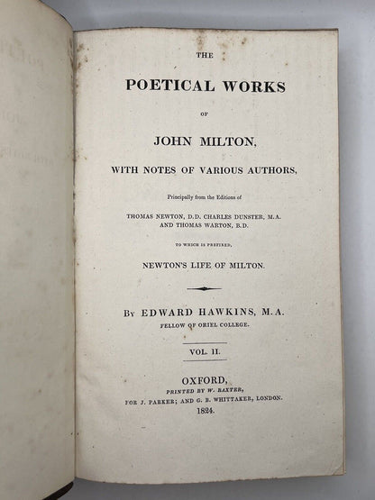 Paradise Lost by John Milton: The Edward Hawkins Edition of 1824