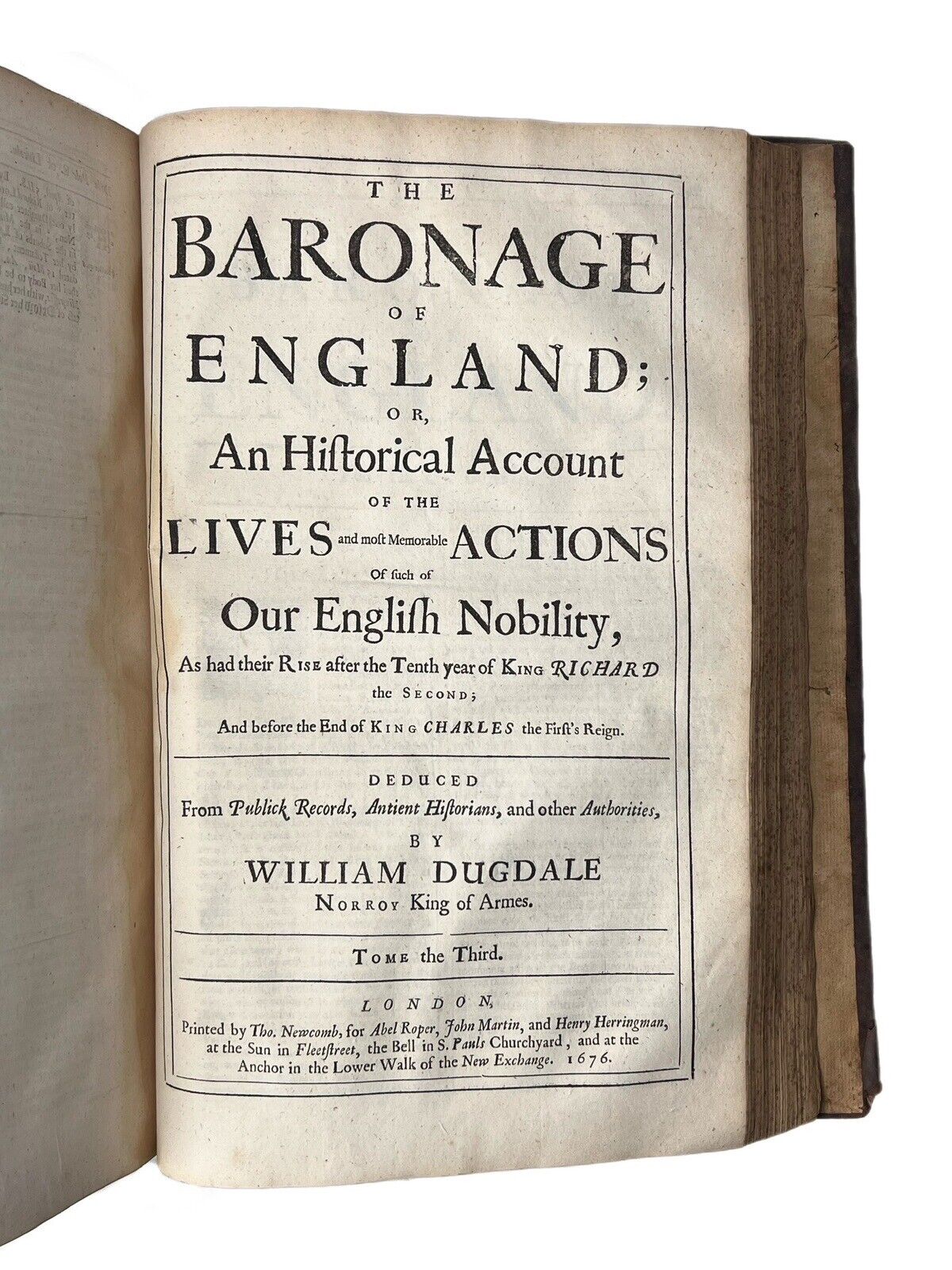 The Baronage of England by William Dugdale 1675 First Edition