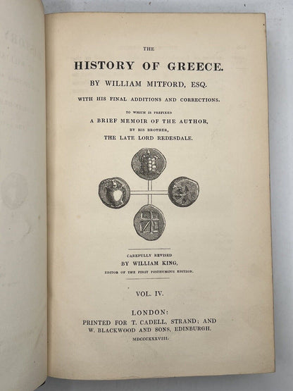 The History of Greece by William Mitford 1838