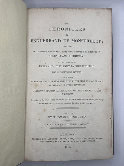 The Chronicles of Montstrelet 1810