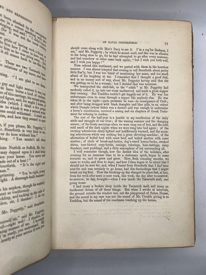 David Copperfield Charles Dickens 1850 First Edition First Printing in Original Cloth