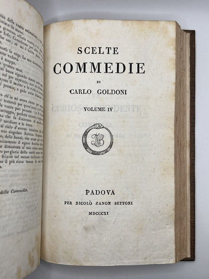 Selected Comedies By Carlo Goldoni 1811-17