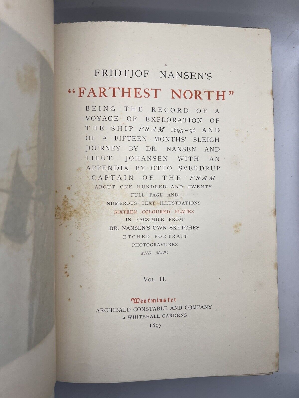 Farthest North by Fridtjof Nansen 1897 First Edition & Edmund Hillary Association!