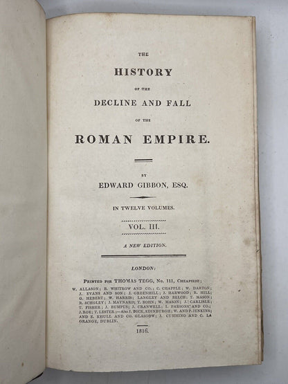 The Decline and Fall of the Roman Empire by Edward Gibbon 1816