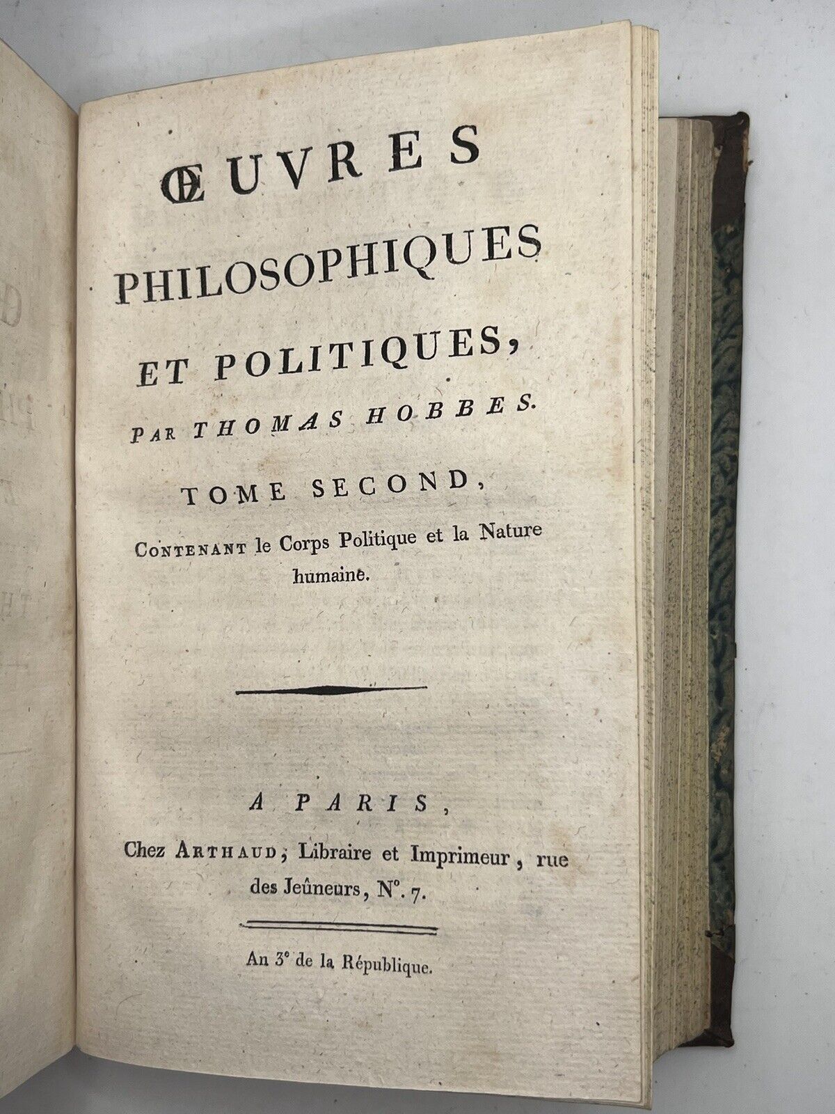 The Works of Thomas Hobbes 1794