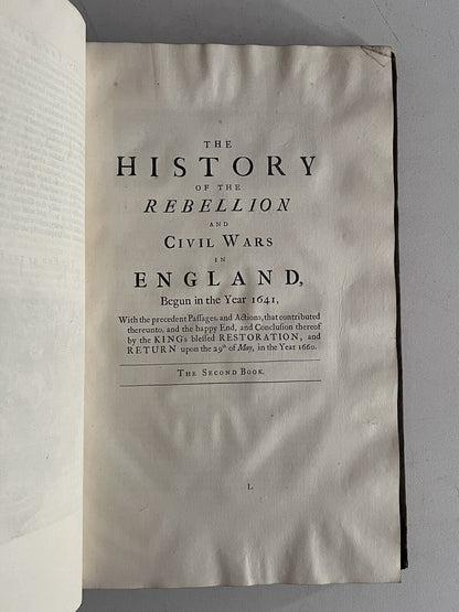 The History of the English Civil War by Edward Clarendon 1707