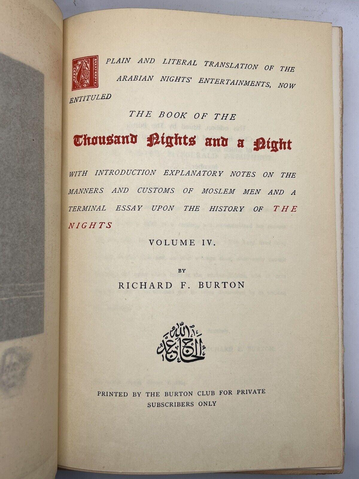 Tales From the Arabian Nights by Richard Burton 1903-4