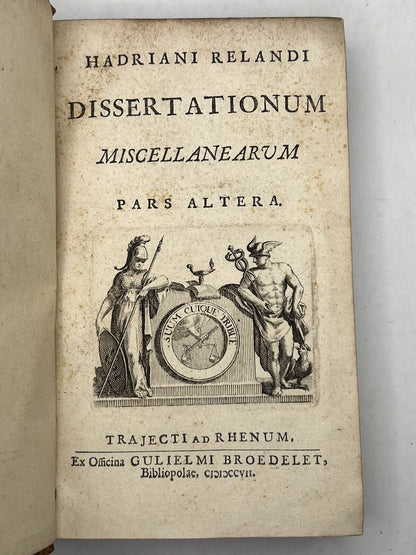 Adriaan Reland Dissertations 1706 First Edition