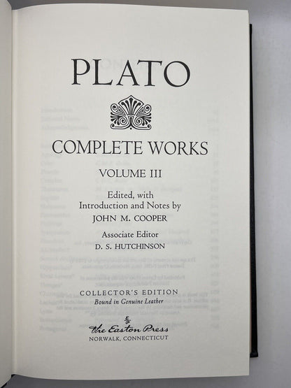 The Complete Works of Plato - Easton Press 2001