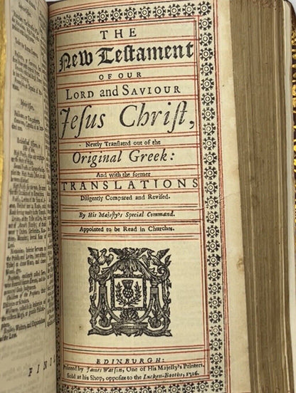 The King James Bible 1716 Miniature Bible