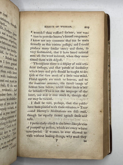 A Vindication of the Rights of Woman by Mary Wollstonecraft 1792 First Edition