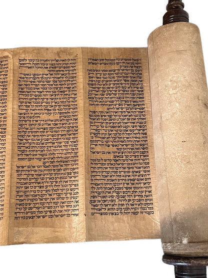 Complete 18th Century Torah Scroll: 5 Books of Moses