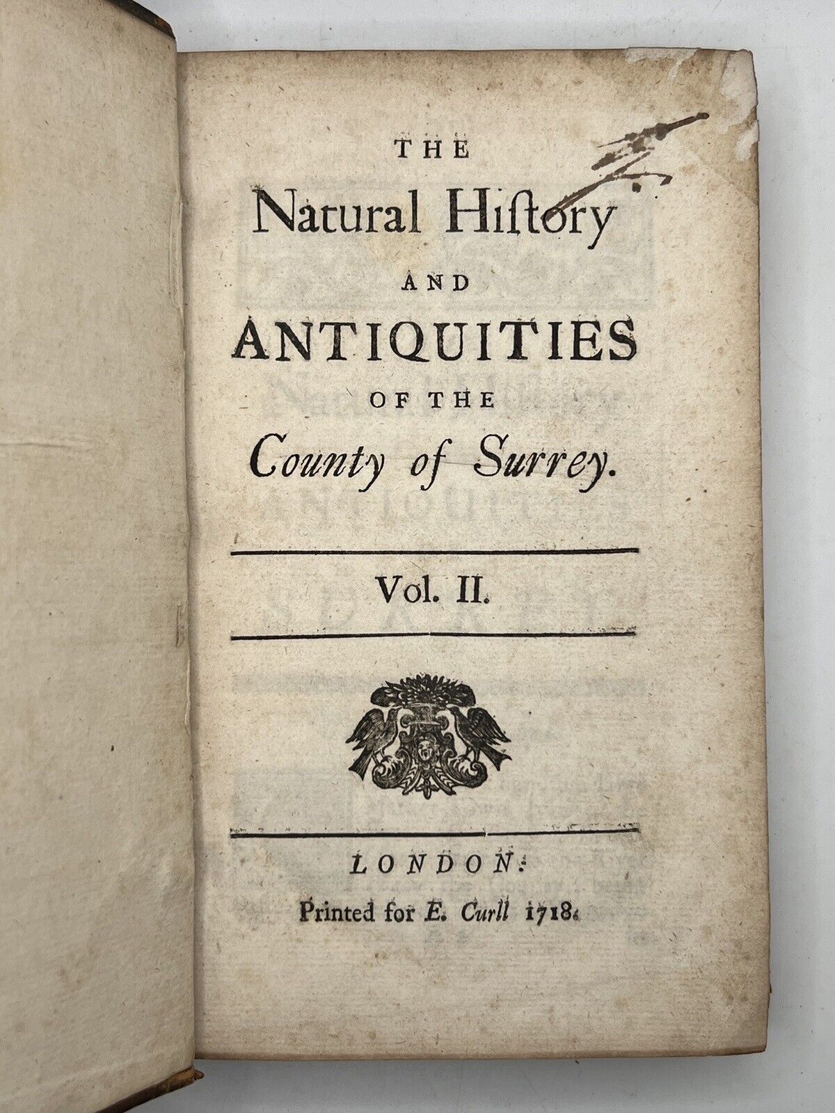 The Natural History and Antiquities of the County of Surrey by John Aubrey 1719