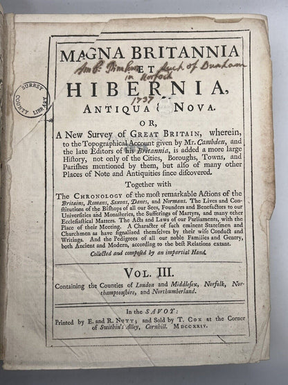 Magna Brittania 1720-31 First Edition