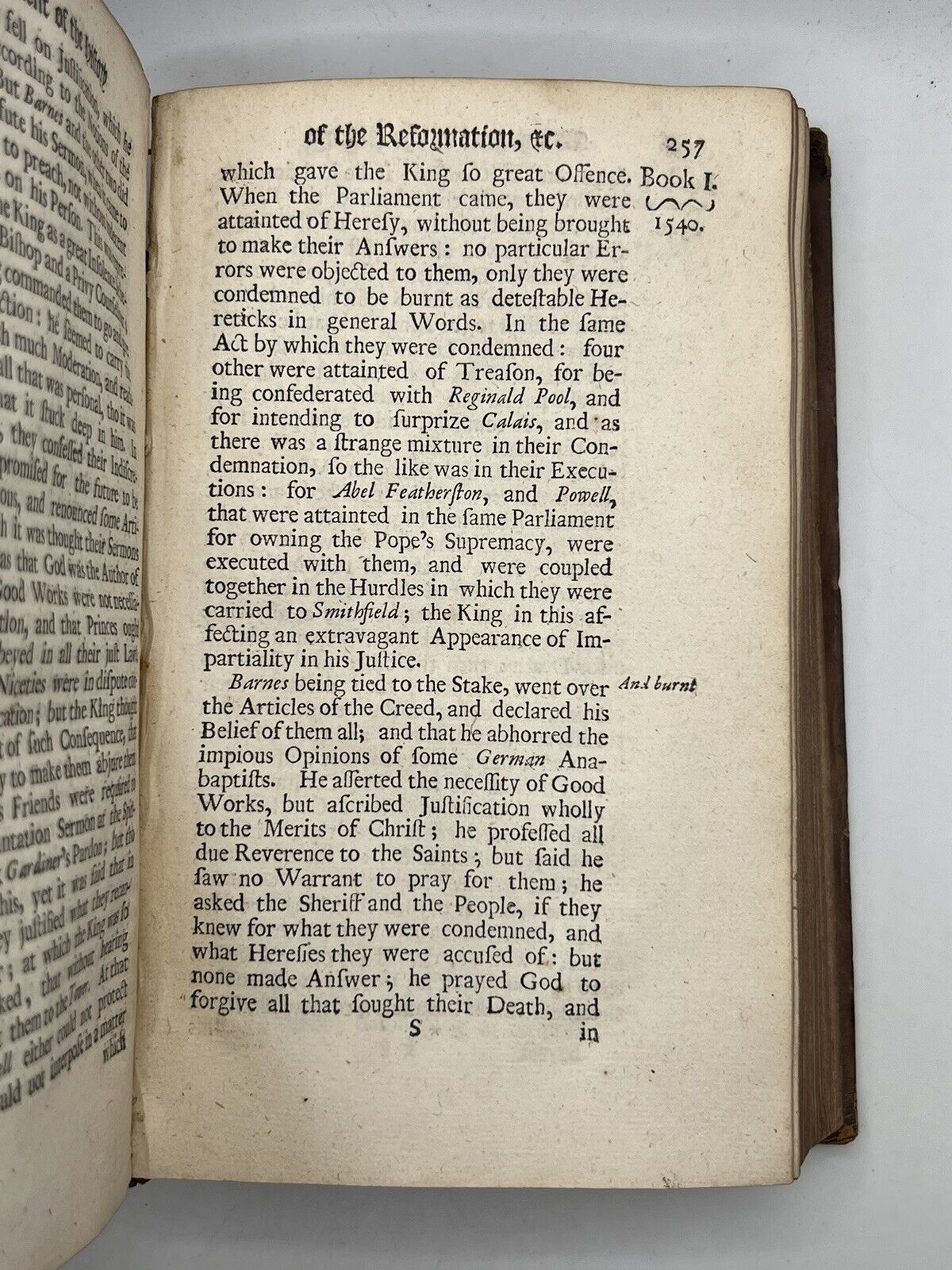 The History of the Reformation by Gilbert Burnet 1682 First Edition Thus