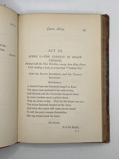 Queen Mary, A Drama by Alfred Tennyson 1875 Occult Provenance