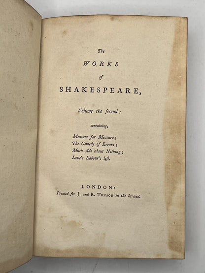 The Works of William Shakespeare 1768