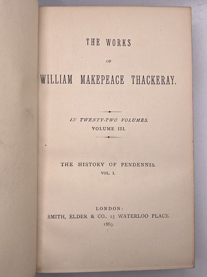 The Works of W.M. Thackeray 1869 First Collected Edition