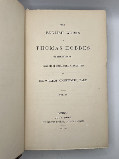 The Works of Thomas Hobbes 1839-45 First Edition In English