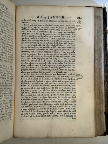 Burnet's History of His Own Time 1724 First Edition