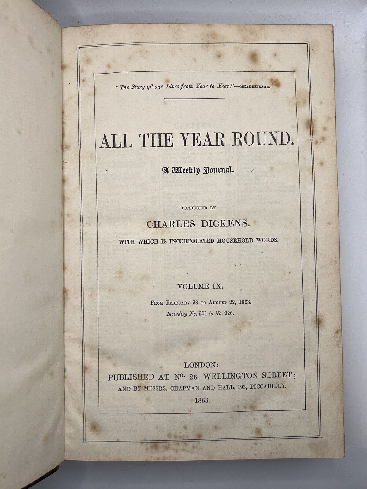 All the Year Round by Charles Dickens 1860-1875 First Editions & Later